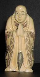 Chinese Ivory Netsuke with hands in namaskara mudra, aka namaste position